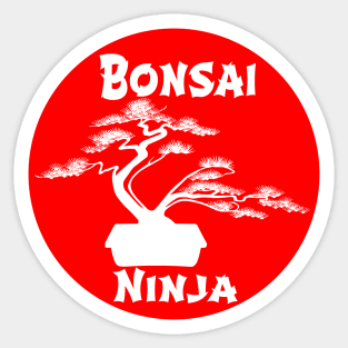 Lettering 'BONSAI NINJA' with bonsai tree Sticker